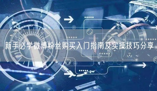 新手必学微博粉丝购买入门指南及实操技巧分享