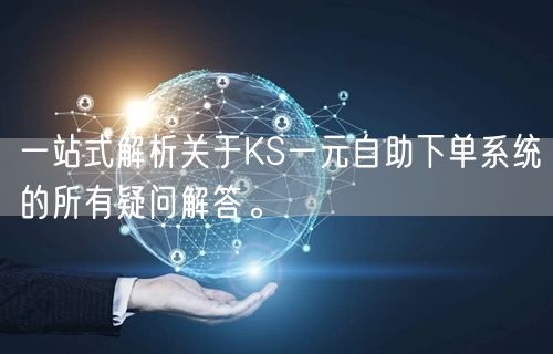 一站式解析关于KS一元自助下单系统的所有疑问解答。
