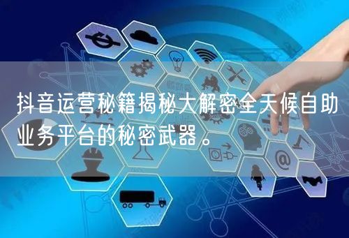抖音运营秘籍揭秘大解密全天候自助业务平台的秘密武器。