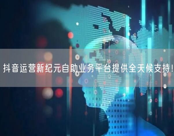 抖音运营新纪元自助业务平台提供全天候支持！